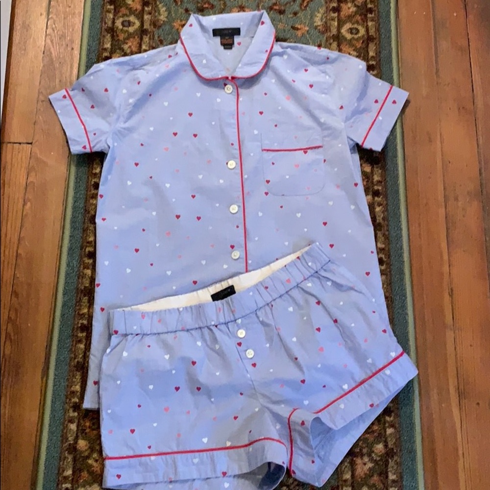j Crew hearts Pajama set